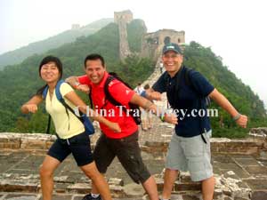 Travelers on Simatai Great Wall