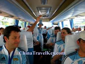 Travelers in Beijing Olympic Park 