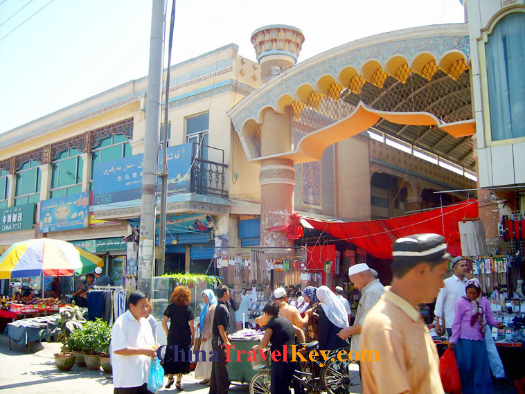 photo of kashgar bazaar