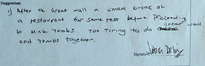 Beijing Tour Testimonial