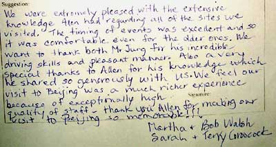 Beijing Tour Testimonial, Click here to see more.
