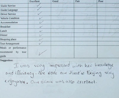 Beijing Tour Testimonial