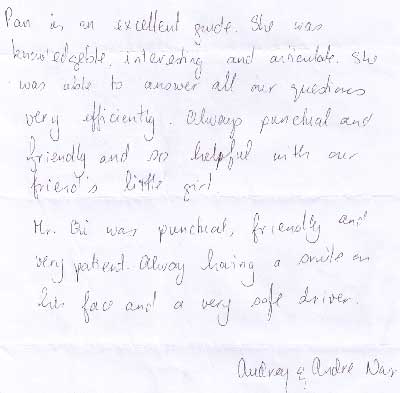 Shanghai Tour Testimonial